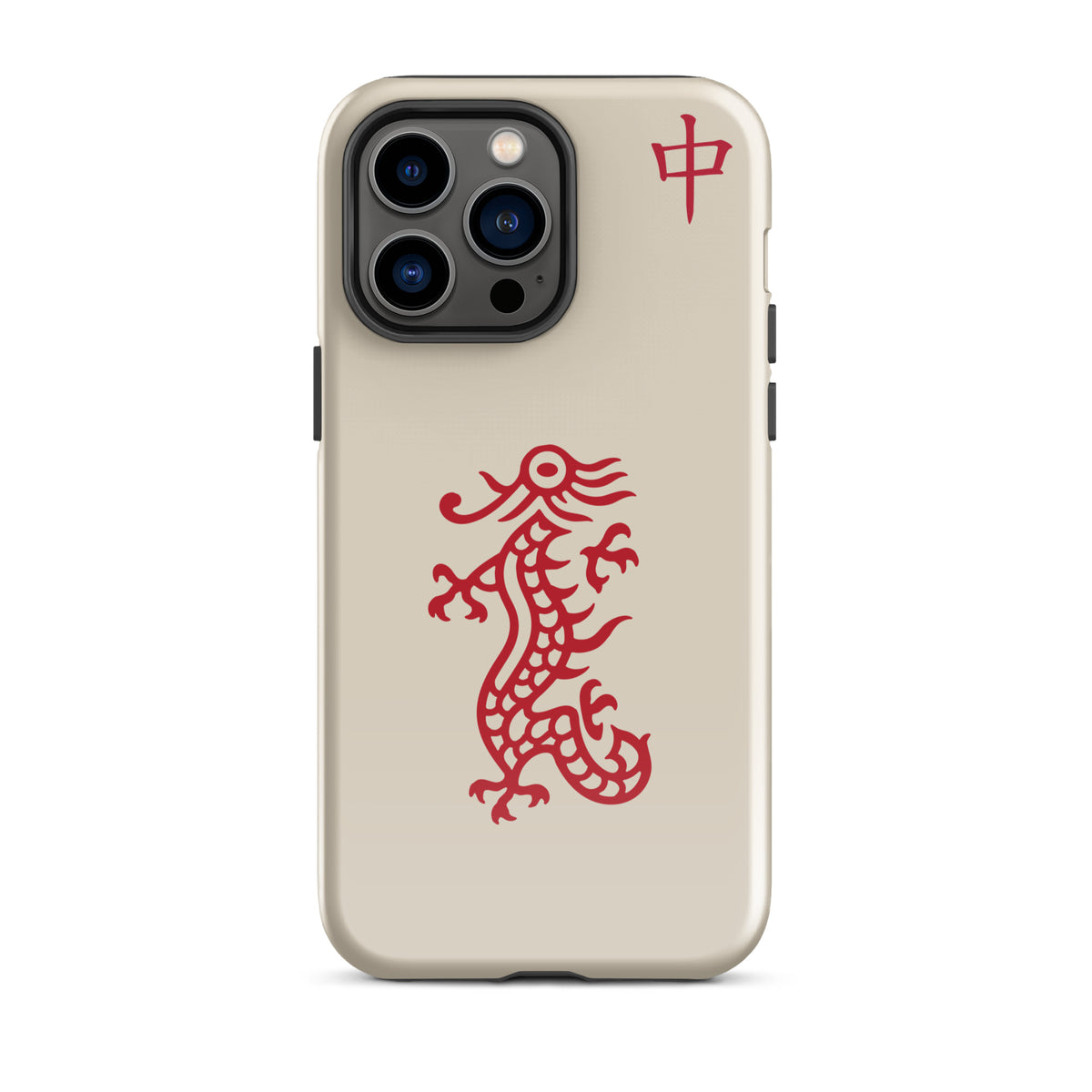 Red Dragon Mahjong phone case for iPhone 14 Pro Max