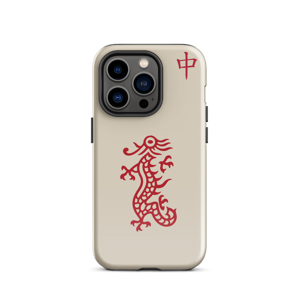 Red Dragon Mahjong phone case for iPhone 14 Pro
