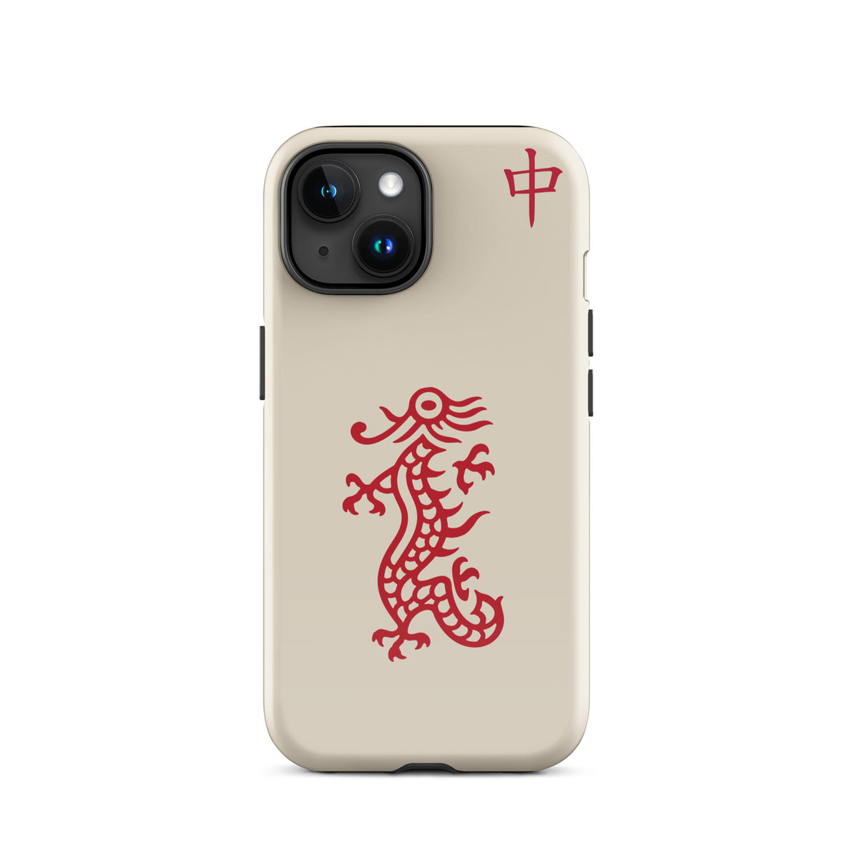 Red Dragon Mahjong phone case for iPhone 15