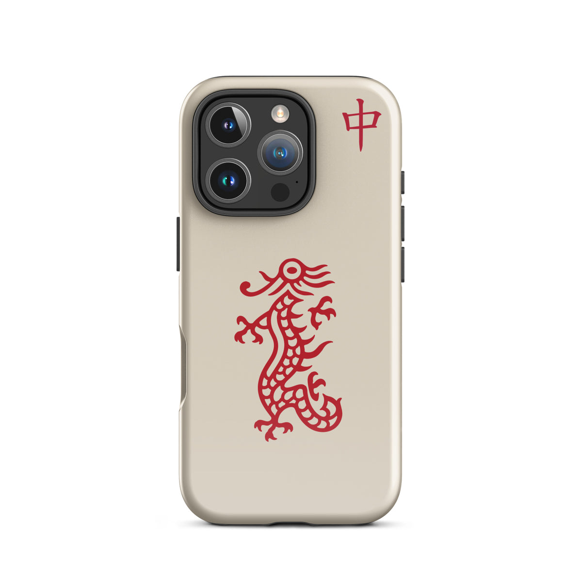 Red Dragon Mahjong phone case for iPhone 16 Pro